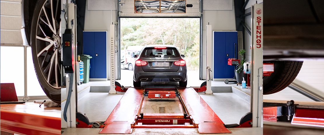 Støvring Bilsyn Synshal - Indefra